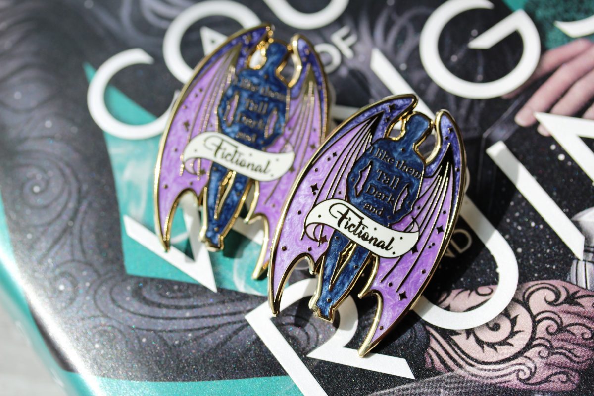 book lover enamel pin