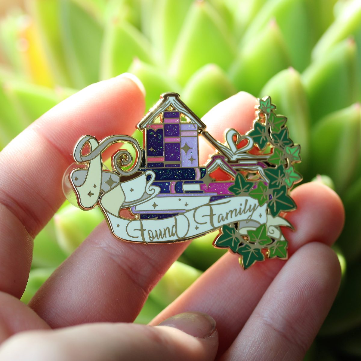 found family enamel pin