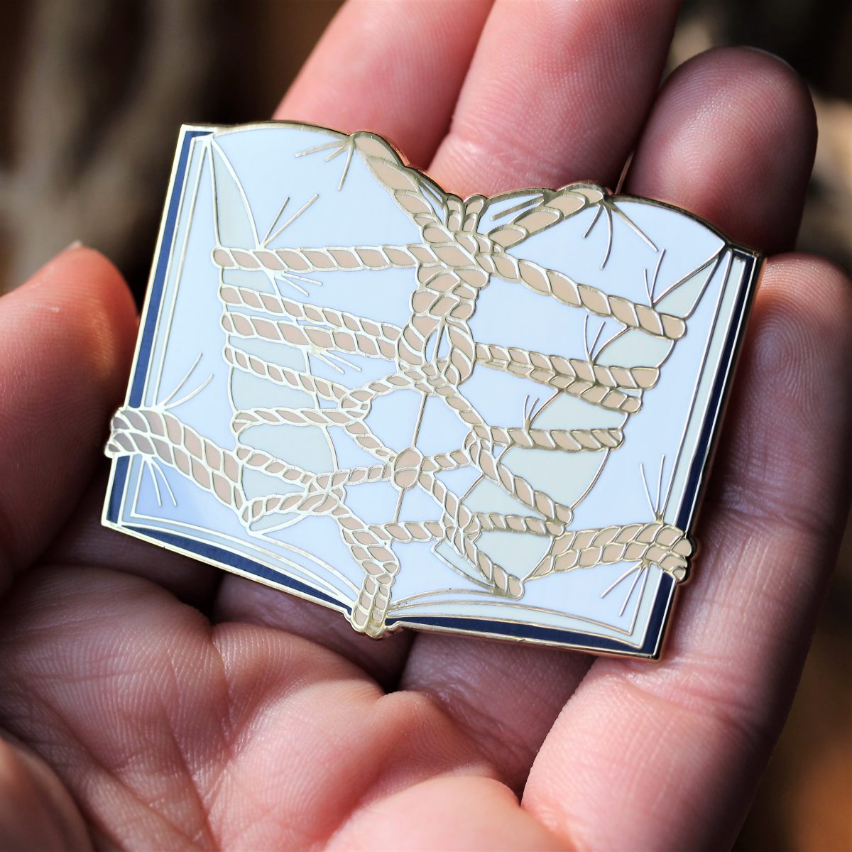 shibari enamel pin