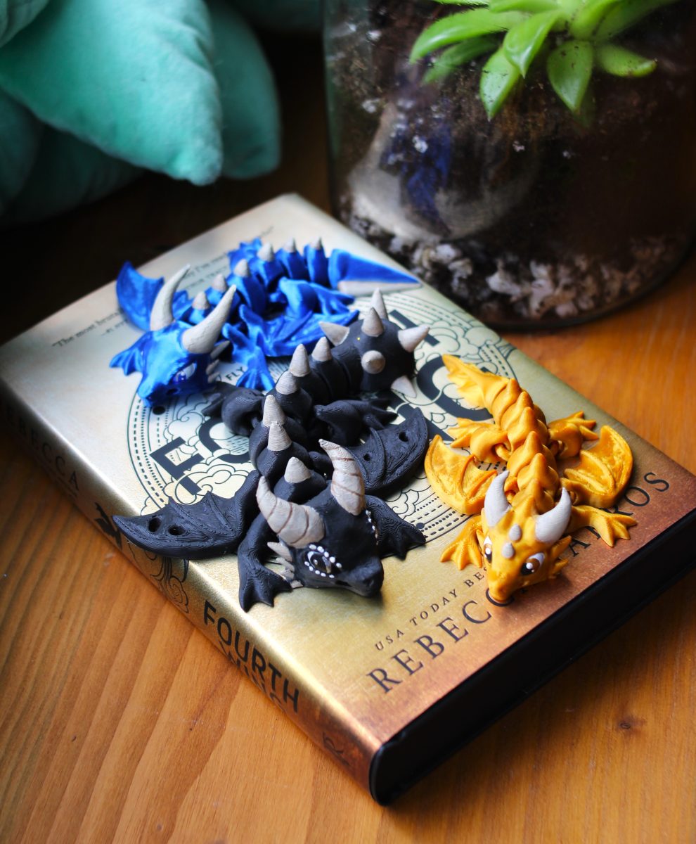 fourth wing Articulated Dragon Keychain