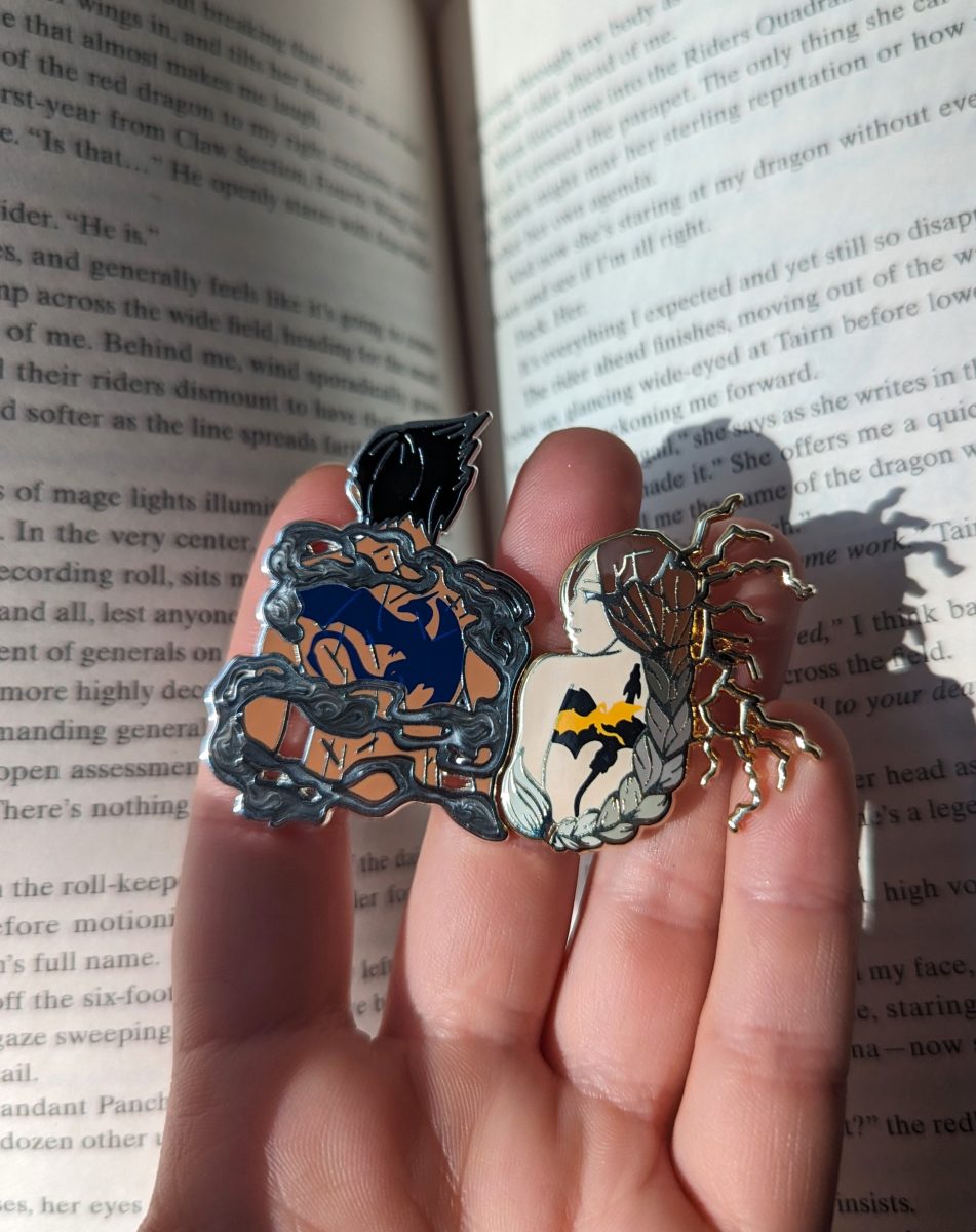 fourth wing enamel pin