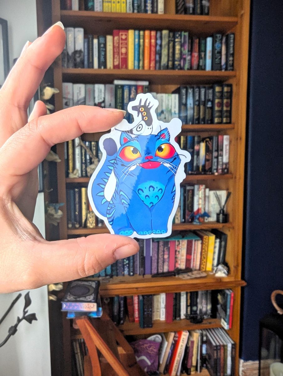 Kpop demon hunters derpy translucent sticker, playful derpy