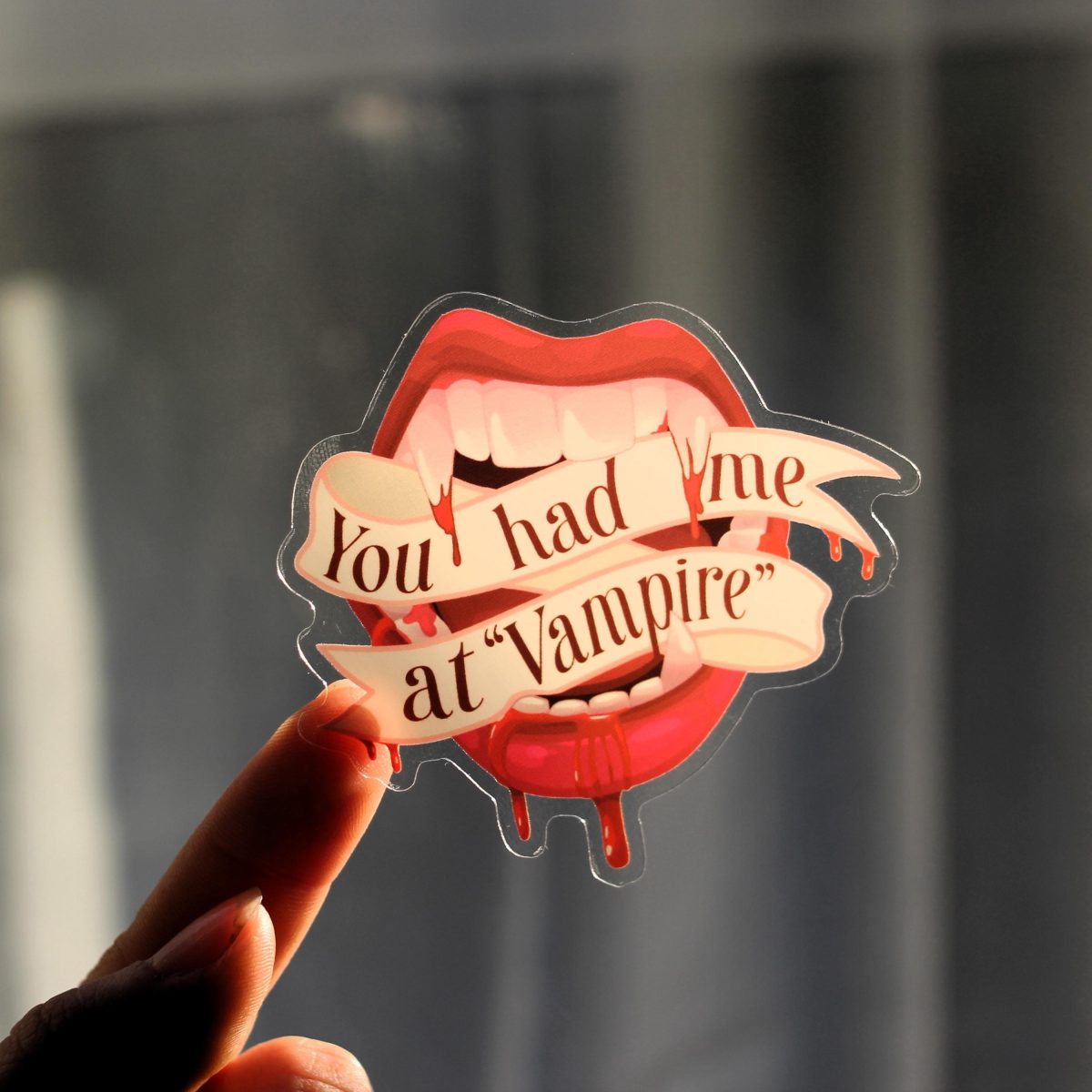 You had me at vampire translucent sticker, kindle sticker