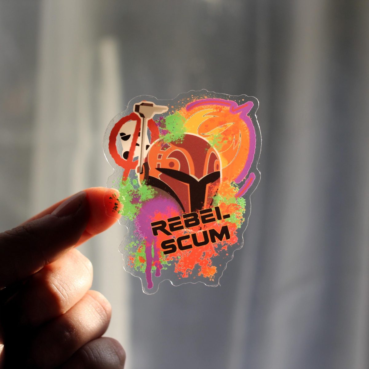 rebel scum star wars translucent sticker, kindle sticker image 0