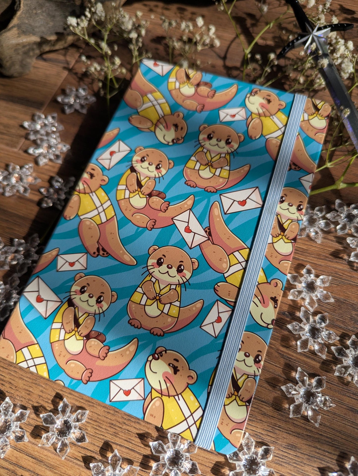Crescent City illustrated otter journal, A5 dotted notebook