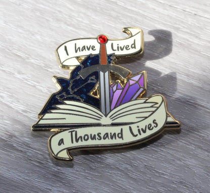 book lover pin