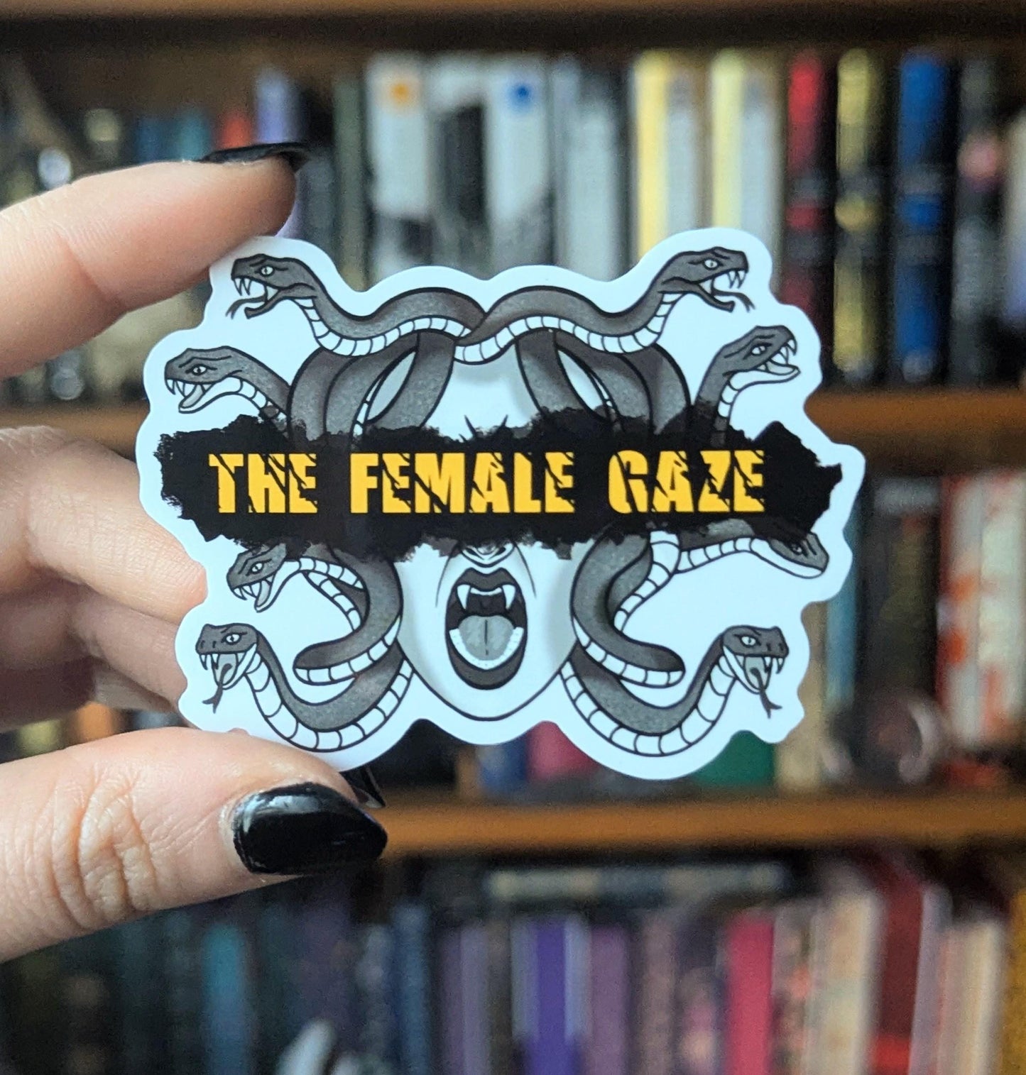 The Female Gaze feminine rage translucent sticker