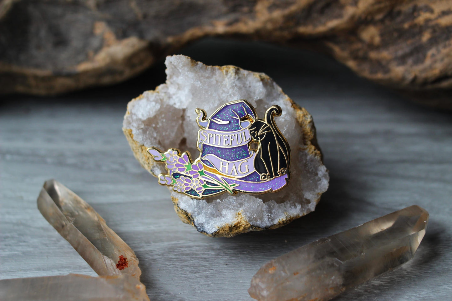 Spiteful Hag feminine rage enamel pin