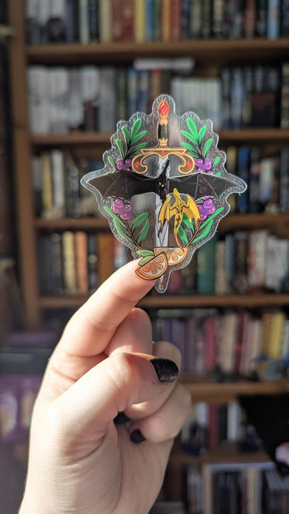Fourth Wing Book lover translucent sticker