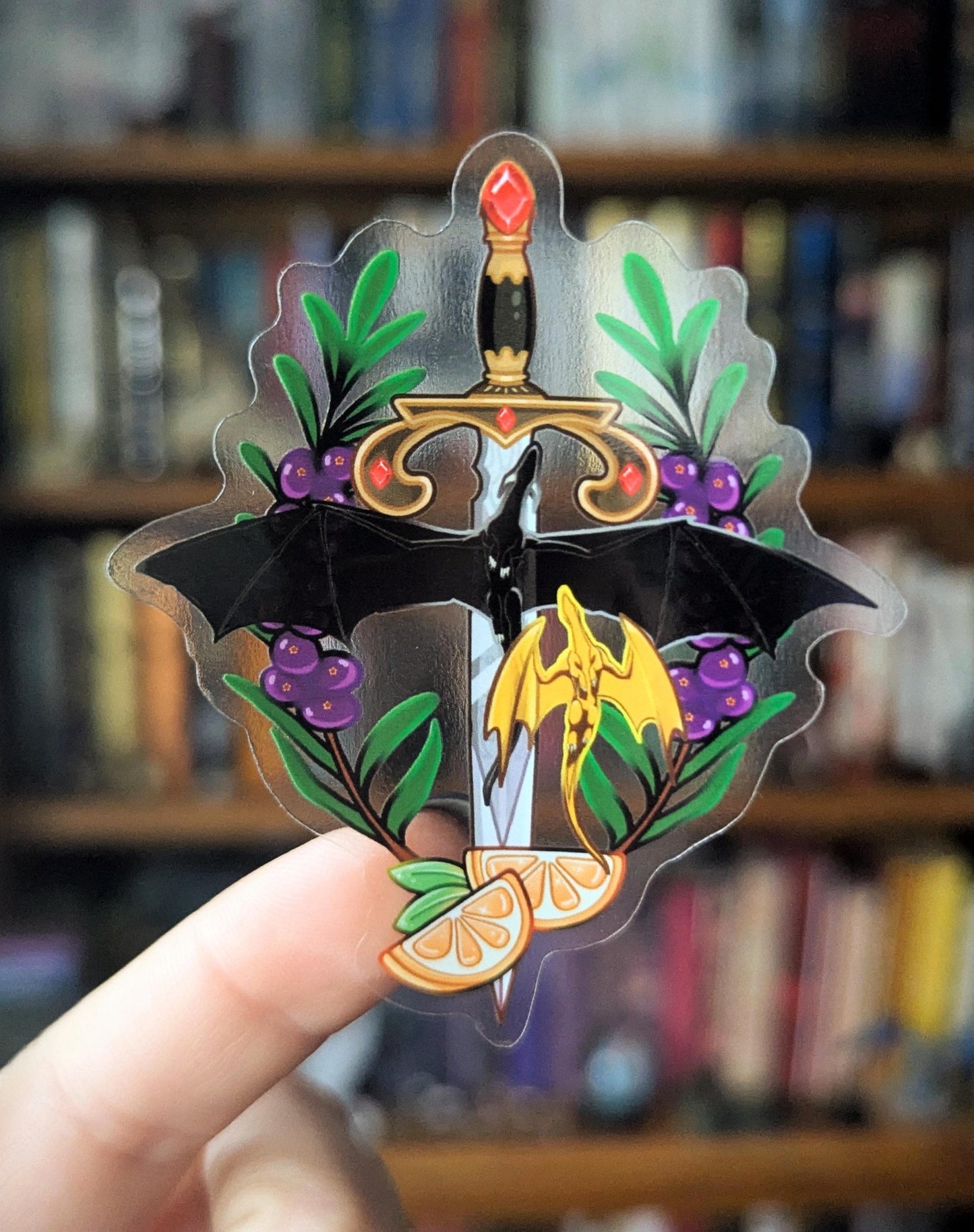 Fourth Wing Book lover translucent sticker