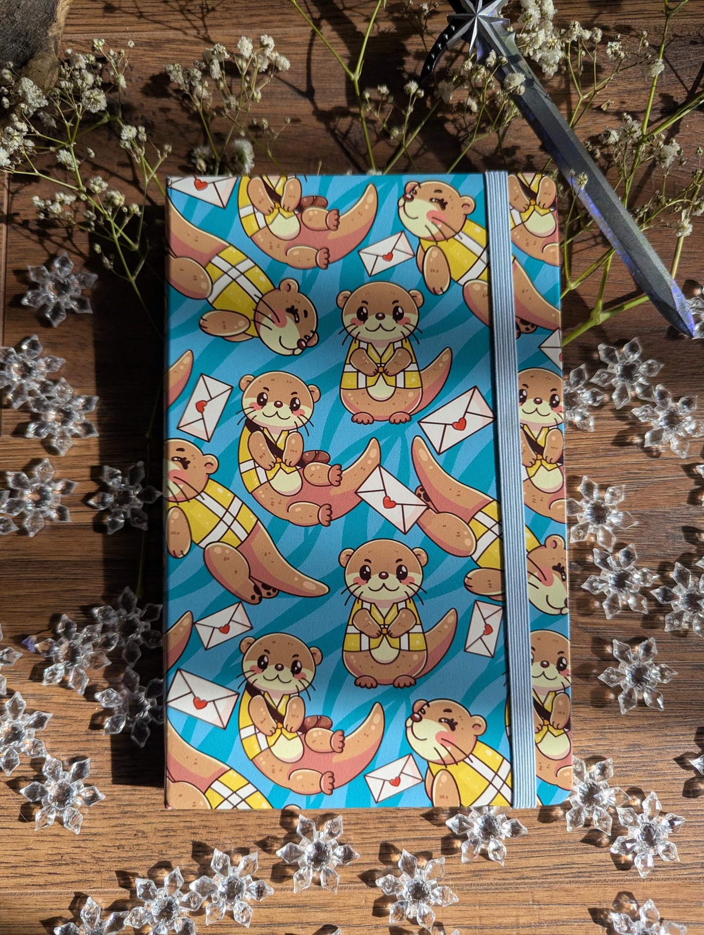 Crescent City illustrated otter journal, A5 dotted notebook