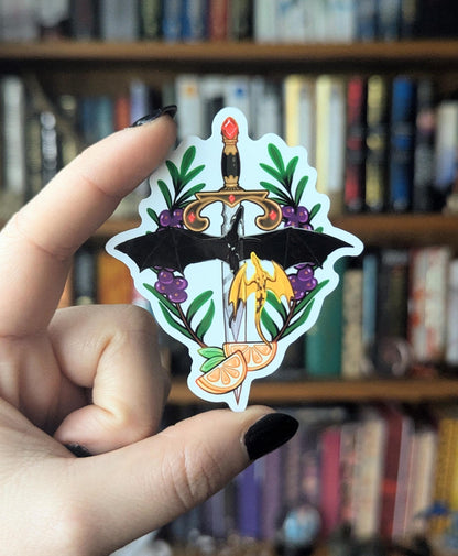 Fourth Wing Book lover translucent sticker