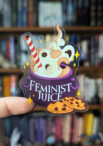 Feminist Juice feminine rage translucent sticker