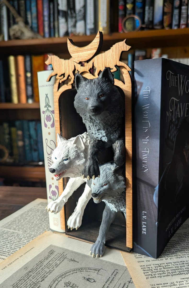 Wolf pack Book Nook- brown, grey, black image 1