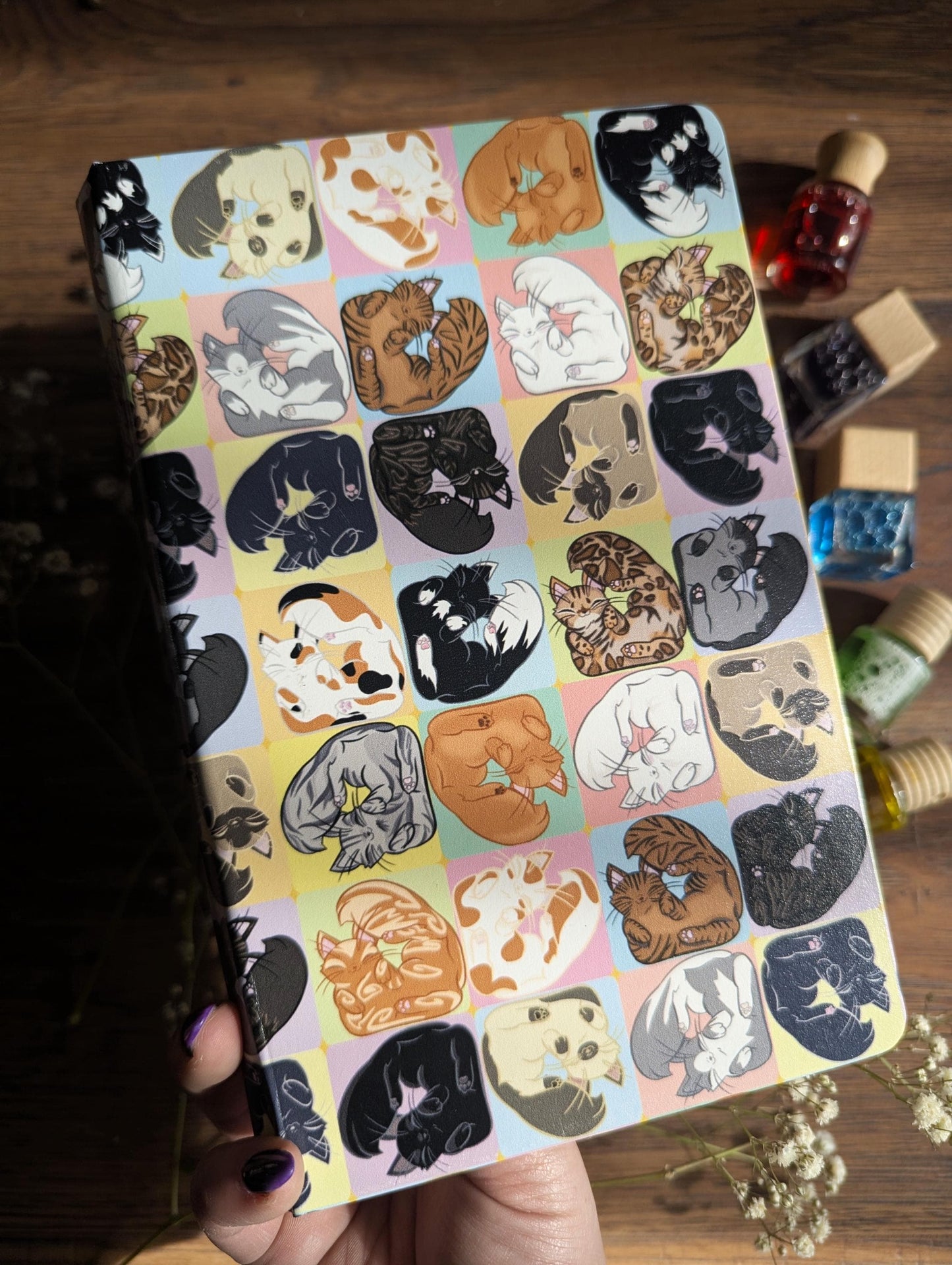 Pop Art Cat Journal | Colorful Retro Cat Notebook | Quirky Cat Lover Writing Journal | Fun Aesthetic Gift for Cat Lovers