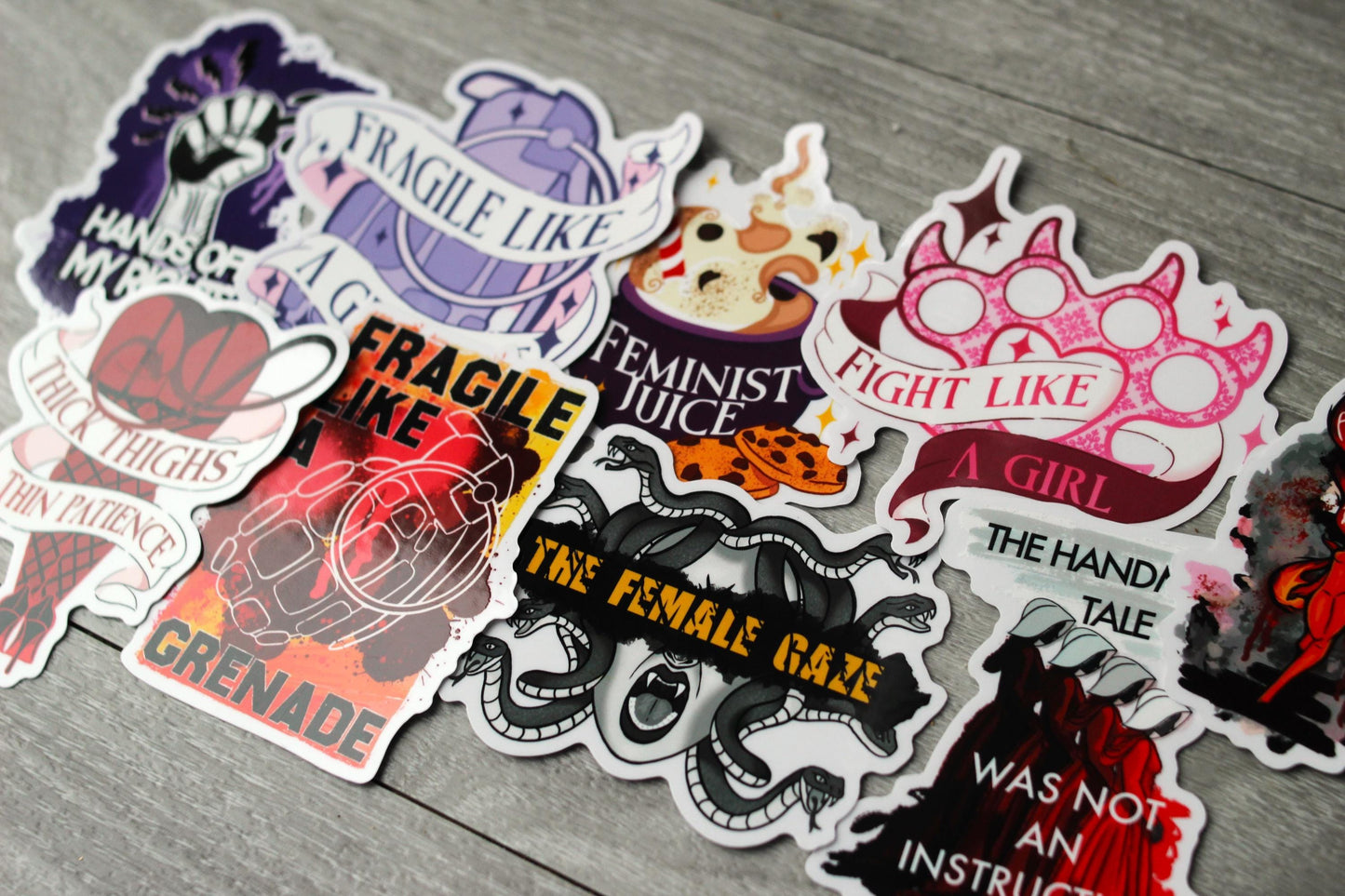 The Female Gaze feminine rage translucent sticker