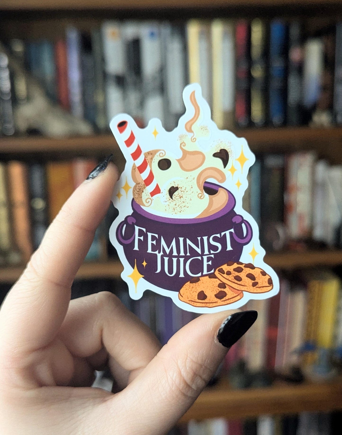 Feminist Juice feminine rage translucent sticker