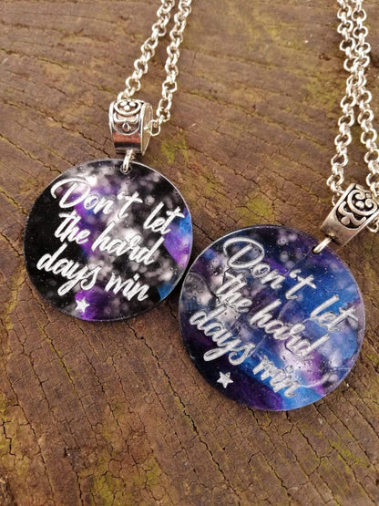 acotar night dont let the hard days win necklace