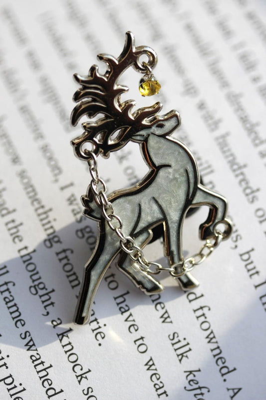 Shadow and Bone stag enamel pin