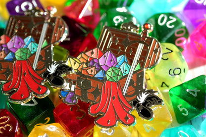 treasure chest dungeons and dragons enamel pin