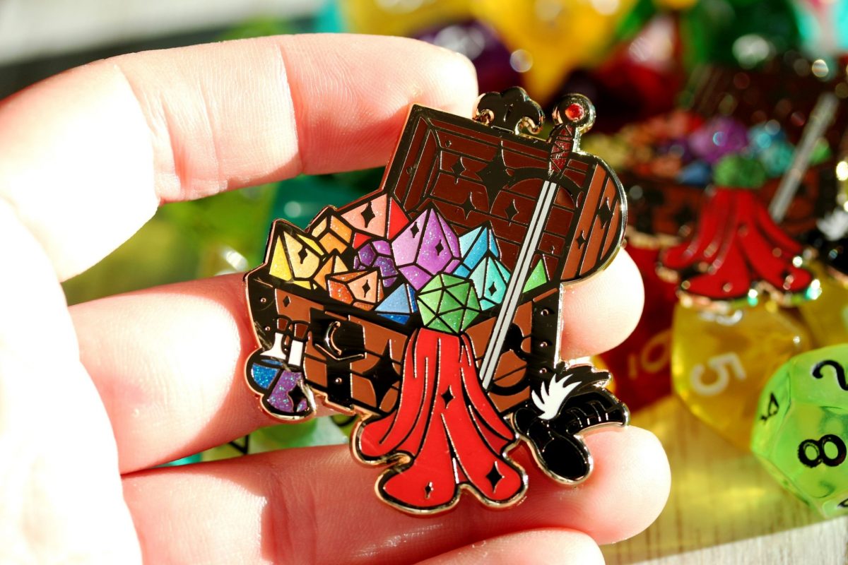 treasure chest dungeons and dragons enamel pin