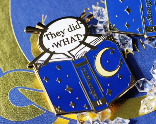 book lover enamel pin