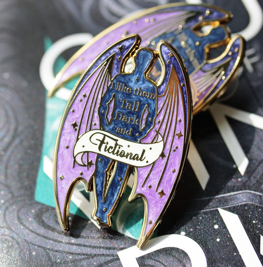 book lover enamel pin