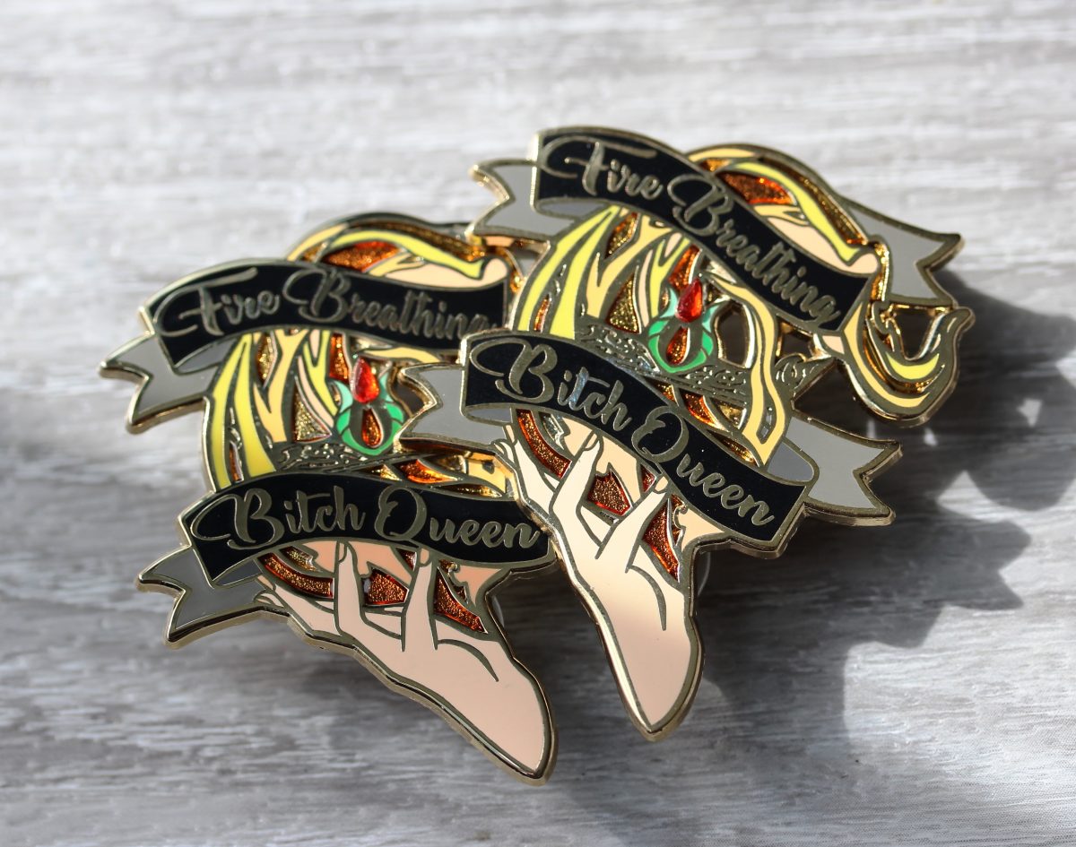 throne of glass enamel pin