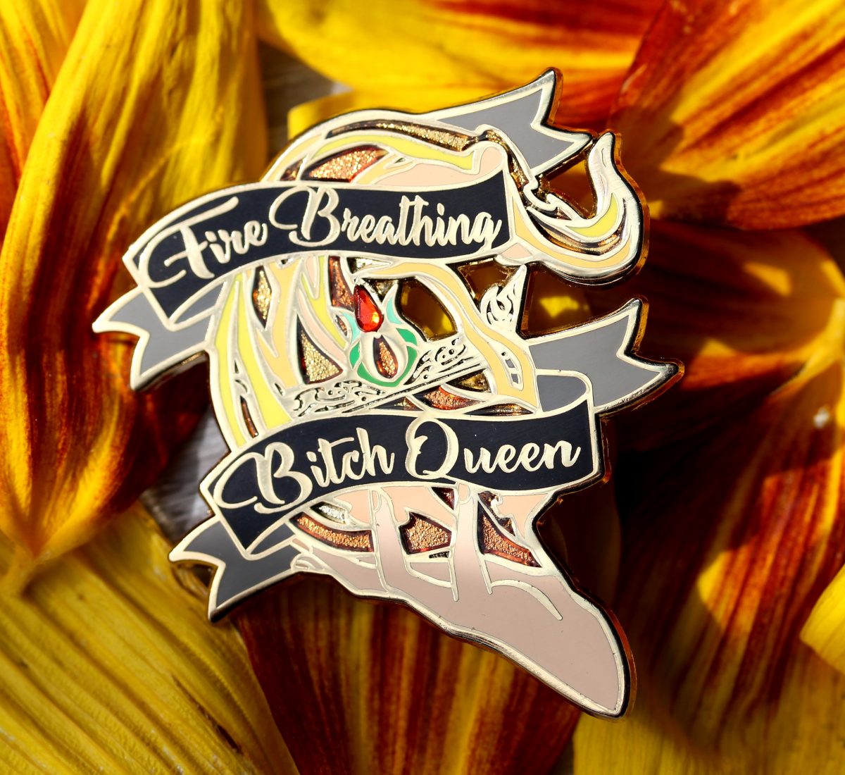 throne of glass enamel pin