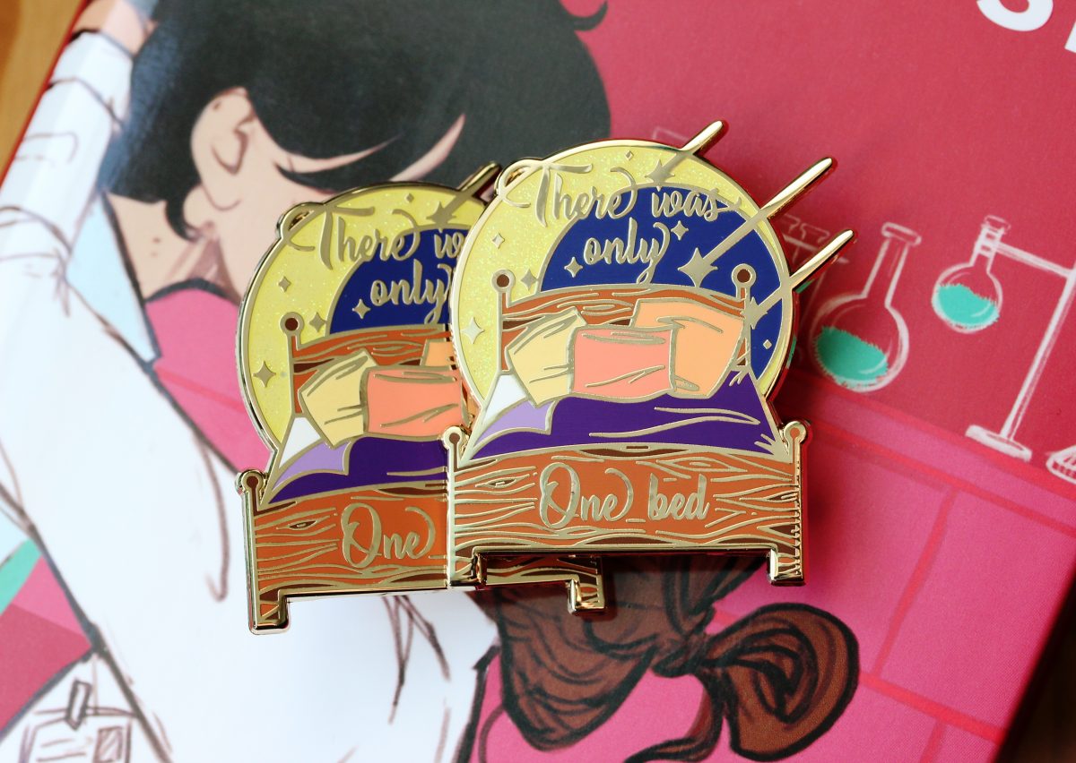 book lover enamel pin