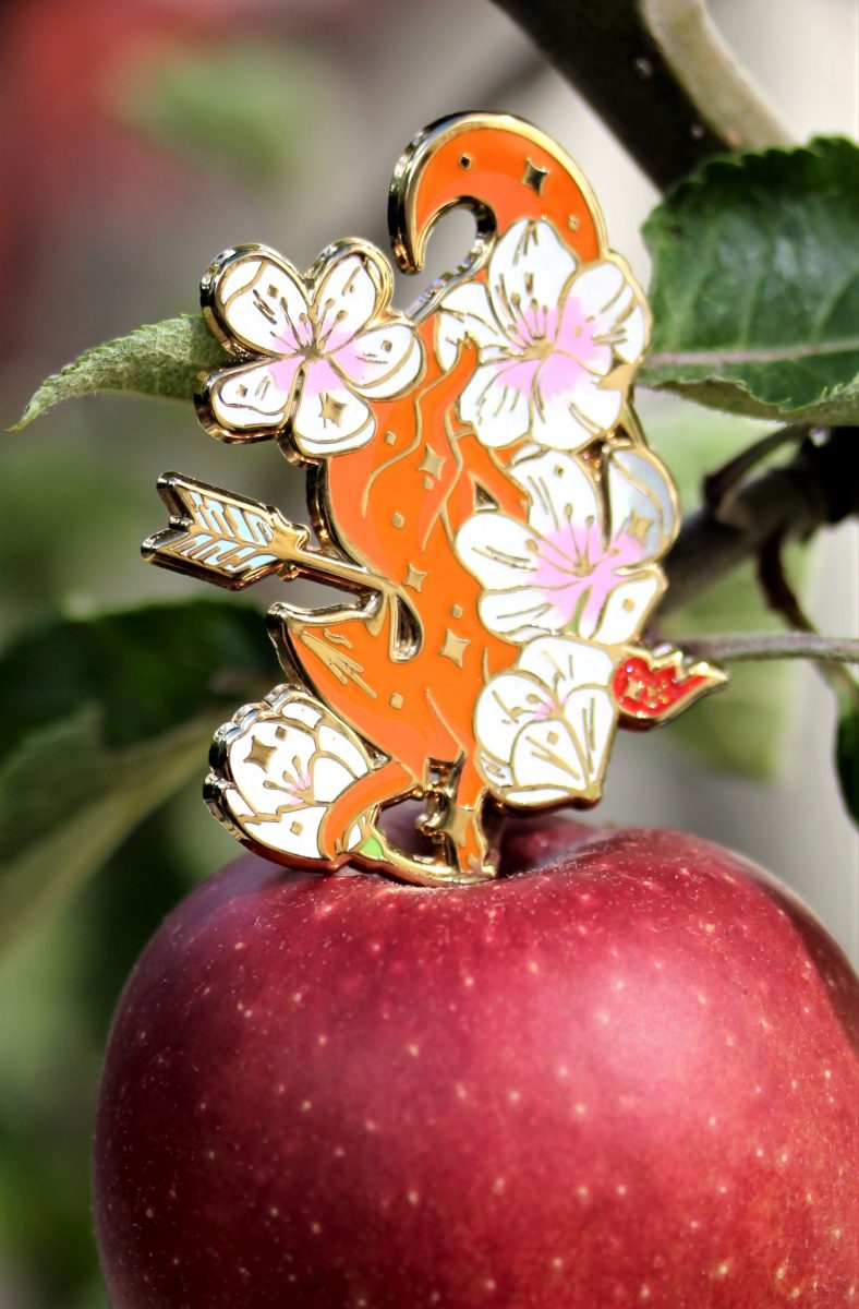 once upon a broken heart enamel pin