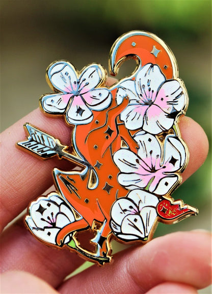 once upon a broken heart enamel pin