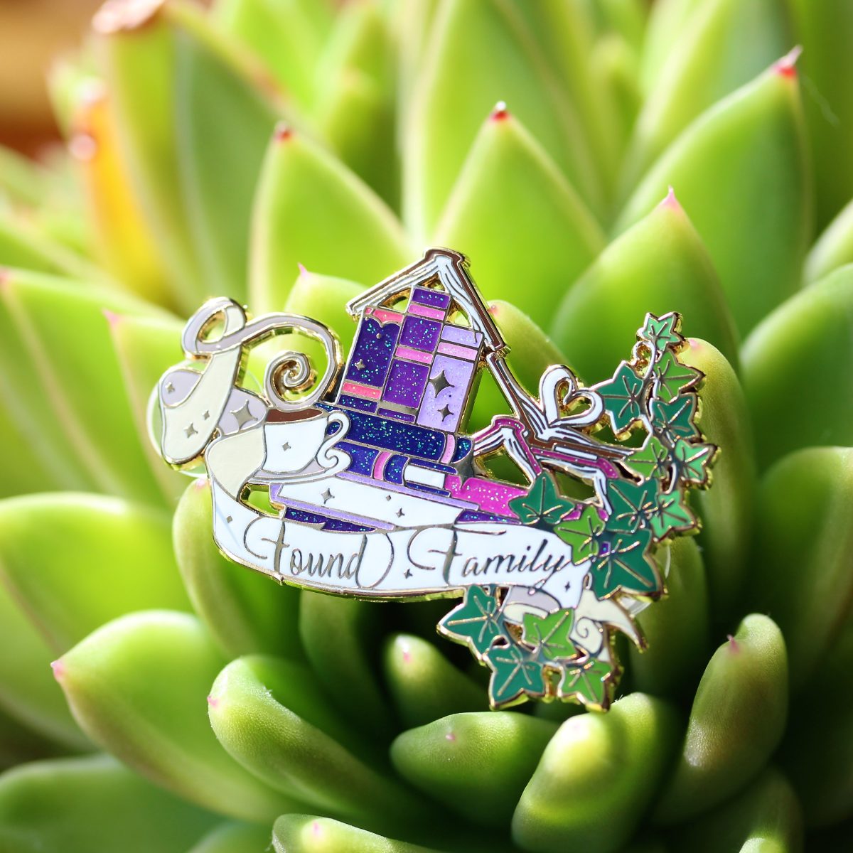 found family enamel pin