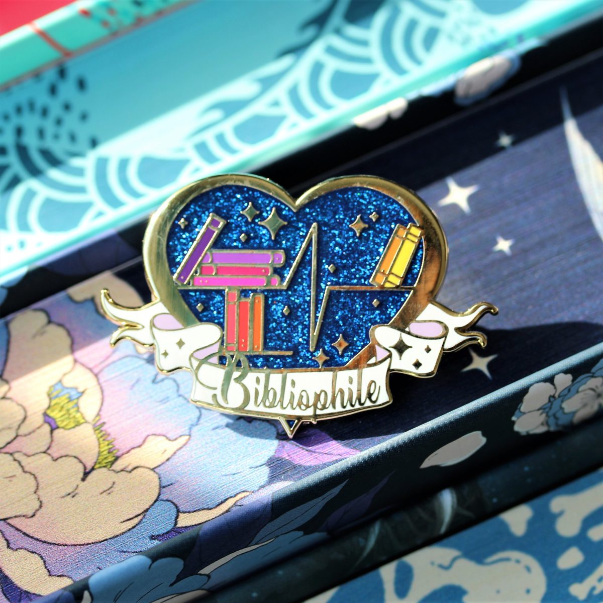 bibliophile enamel pin