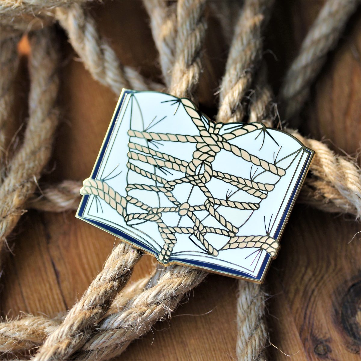 shibari enamel pin
