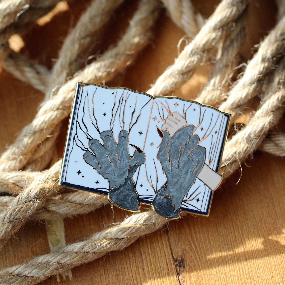 werewolf romance enamel pin
