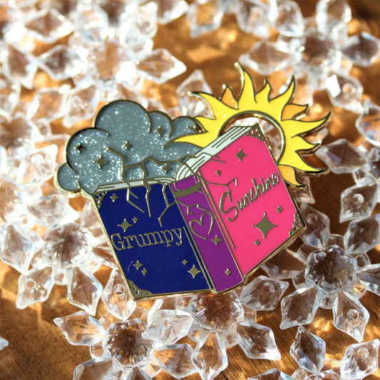 grumpy sunshine enamel pin