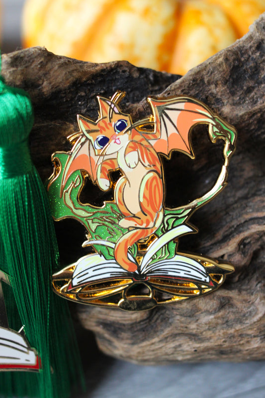 The Summoning- Felines and Folios enamel pin