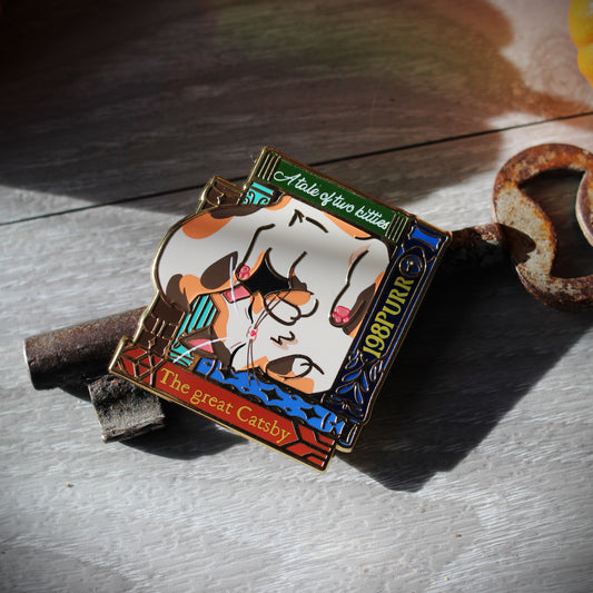 If i Fits- Felines and Folios enamel pin