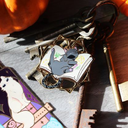 It's a trap- Felines and Folios enamel pin