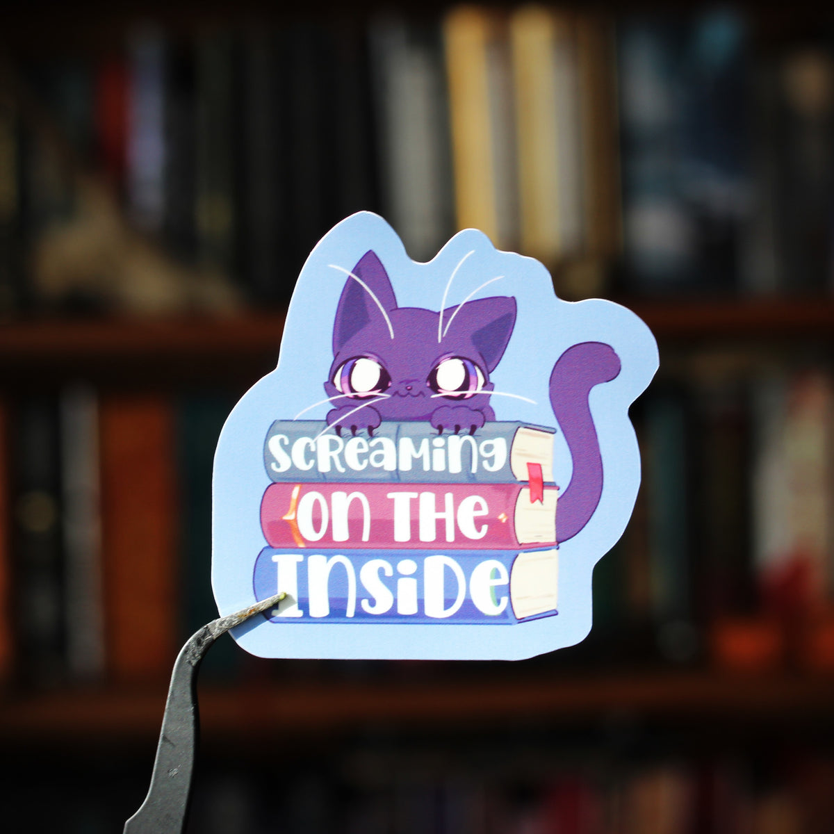 Screaming on the Inside- Felines and Folios collection sticker