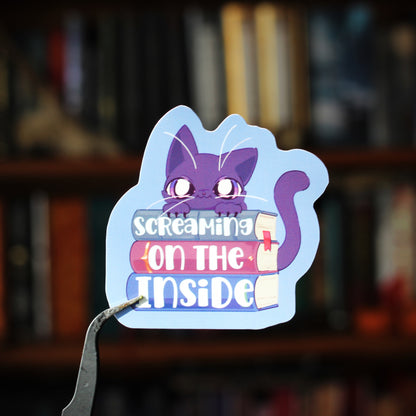 Screaming on the Inside- Felines and Folios collection sticker