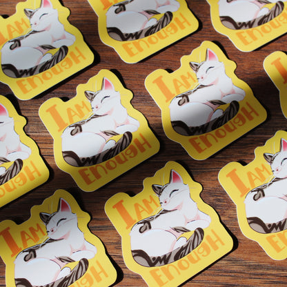 I am enough- Felines and Folios collection sticker