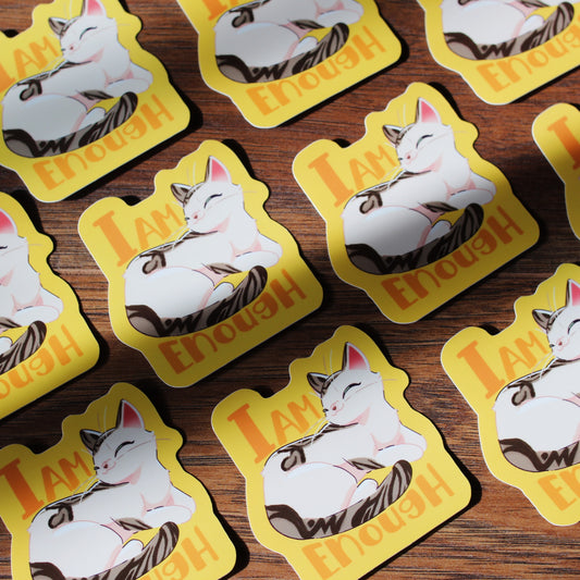 I am enough- Felines and Folios collection sticker