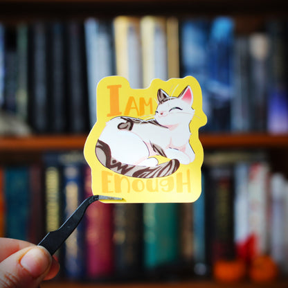 I am enough- Felines and Folios collection sticker