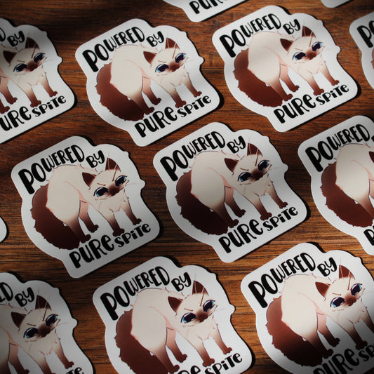 Powered by Spite- Felines and Folios collection sticker