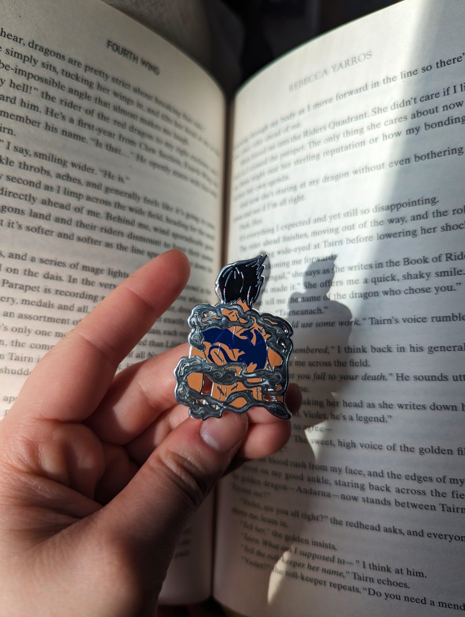 wing leader fourth wing enamel pin xaden