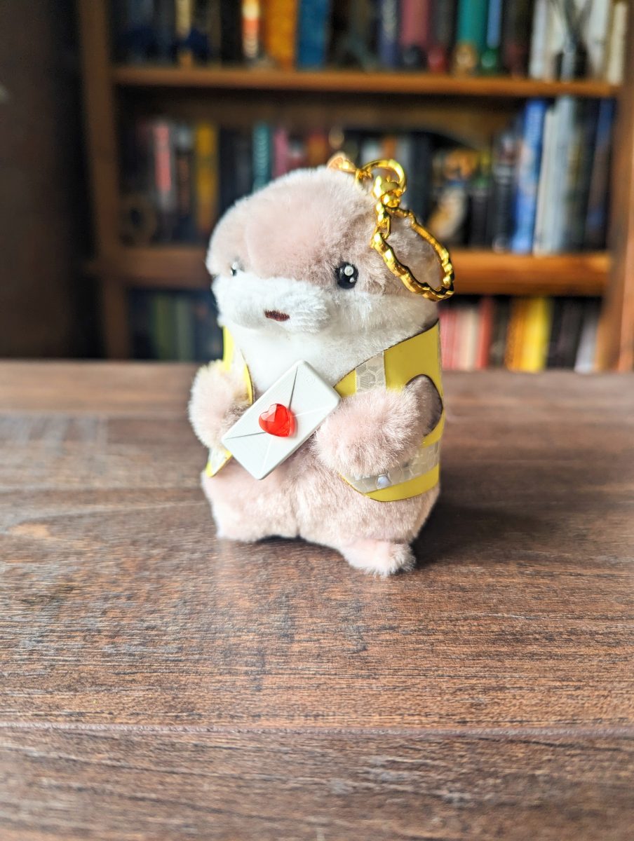 messenger otter keychain plushie