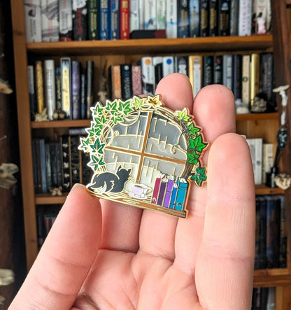 rainy days enamel pin