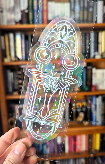 luna moth suncatcher sticker